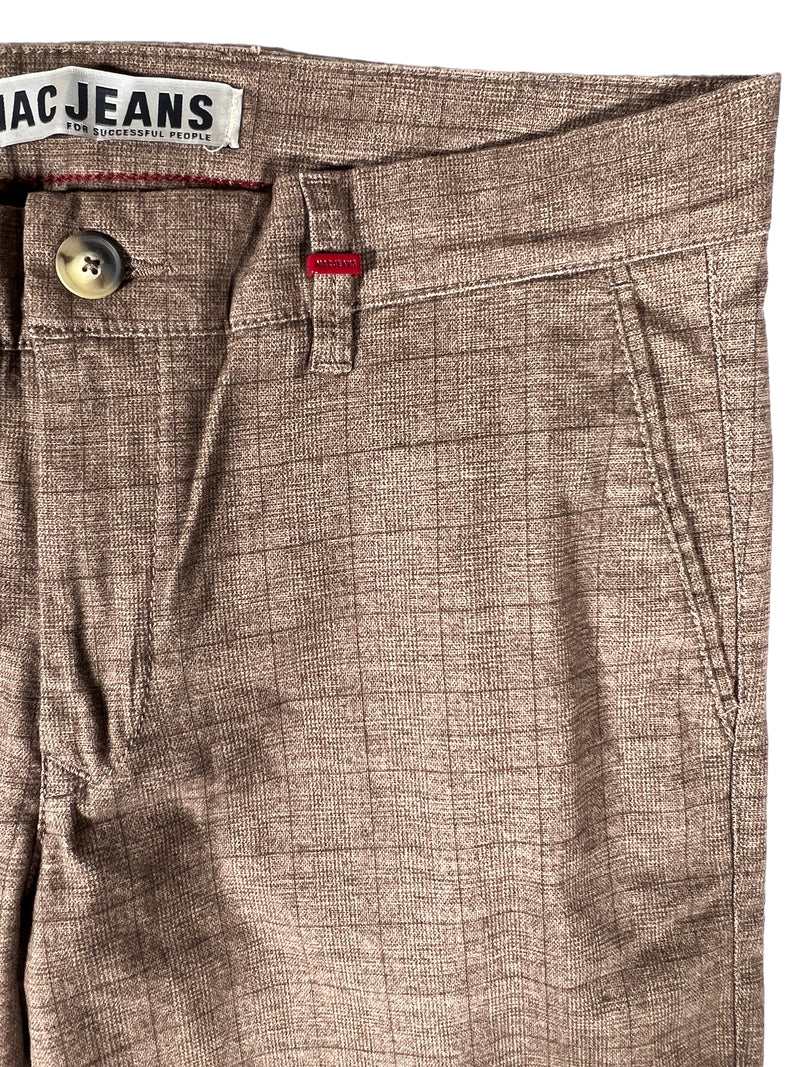 MAC LENNOX WINDOWPANE PANT - TAN