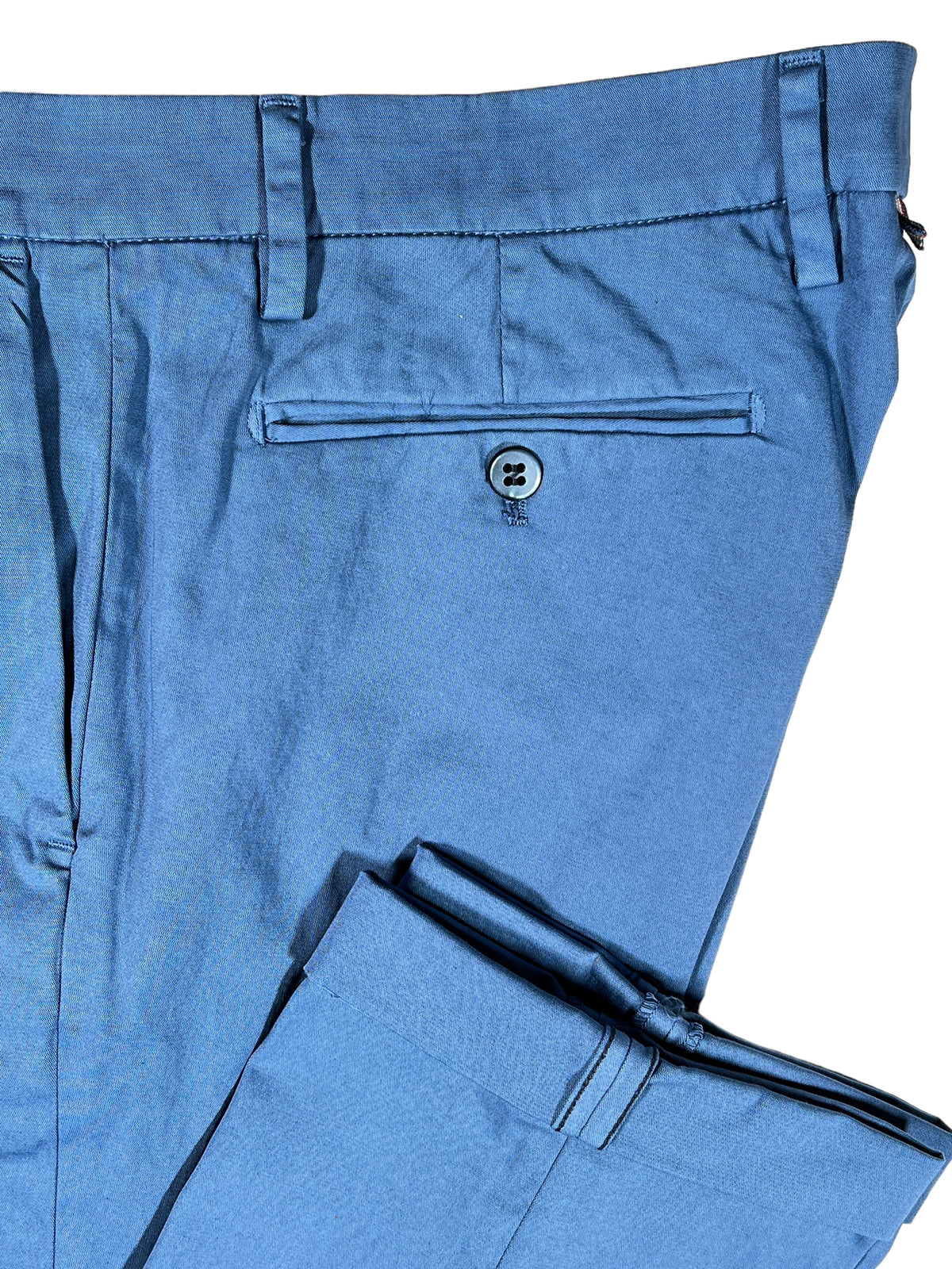 Mason's Men's Light Blue 730 Forte Dei Marmi Cafe Labor Stretch Trousers  Casual - 37 