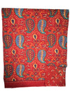 CALABRESE 1924 DOUBLE FACE WOOL SCARF - ORANGE FLORENTINE SCROLLS