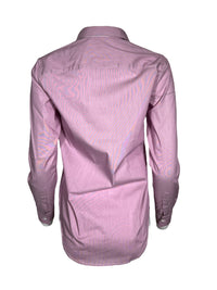 XACUS FINE STRIPE BLOUSE WITH CONTRAST TRIM - PINK