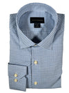 SCOTT BARBER ORGANIC COTTON GINGHAM MEN’S SHIRT - SKY
