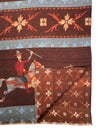 CALABRESE 1924 DOUBLE FACE WOOL SCARF - BROWN ELEPHANTS