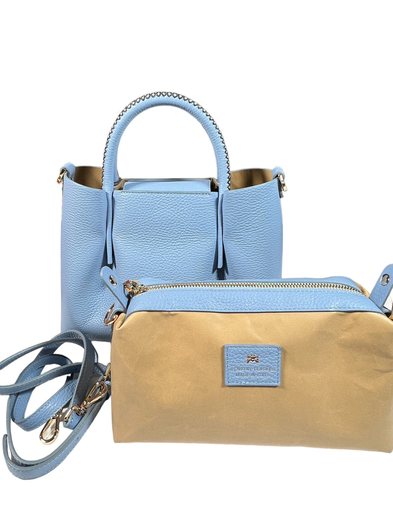 CUOIERIA FIORENTINA CANDY SMALL TOTE - SKY