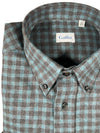 GALLIA MEN'S SHIRT - TEAL CHECK
