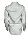 XACUS SOLID BLOUSE WITH CONTRAST TRIM - WHITE