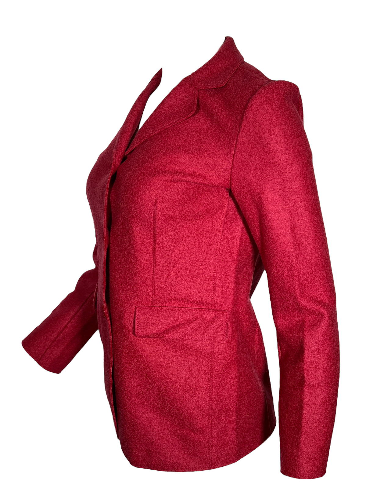 ROSSO 35 WOOL SHORT JACKET - BERRY RED