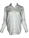 XACUS SOLID BLOUSE WITH CONTRAST TRIM - WHITE