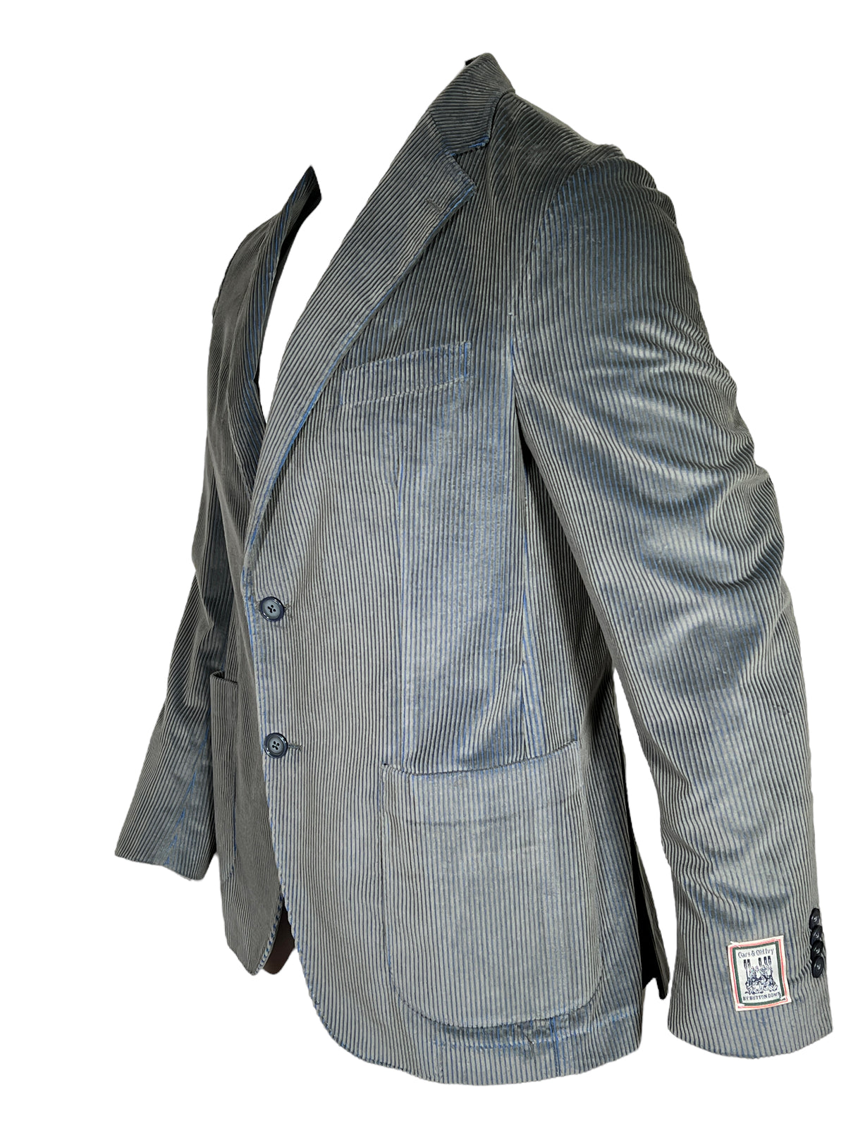 OARS & OLD IVY CORDUROY SPORT COAT - BLUE ICE