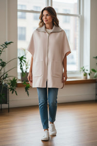 PESERICO WOOL/CASHMERE CAPE - DAWN