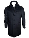 OARS & OLD IVY CASHMERE BLEND 3/4 COAT - NAVY