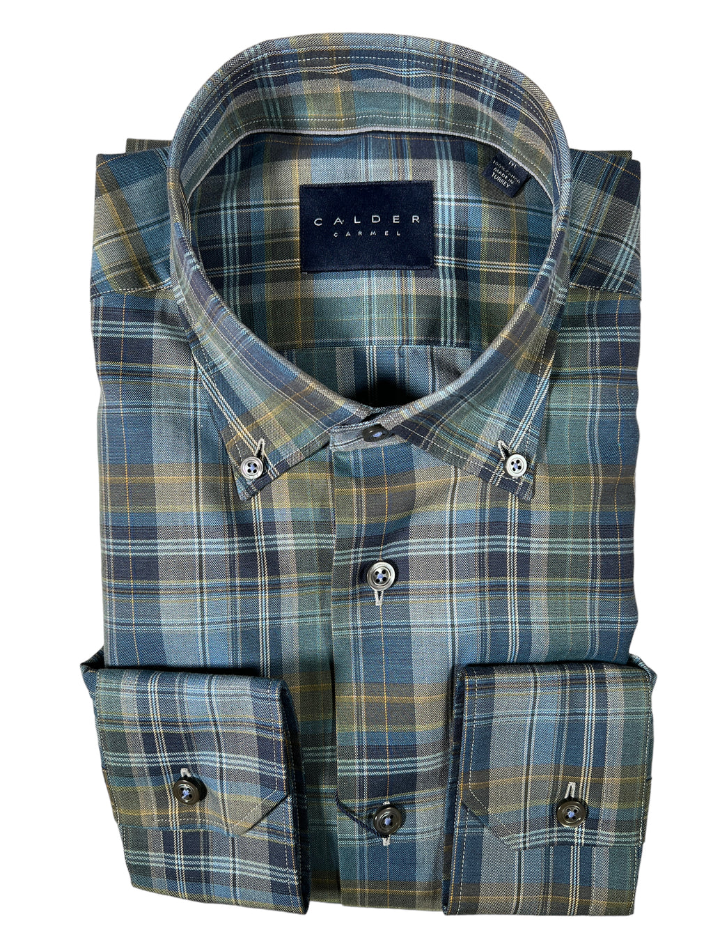 CALDER CARMEL MEN'S ULTIMATE TWILL PLAID SHIRT - SAGE – Button Down SF