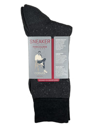 MARCOLIANI PIMA COTTON TWEED CALF SOCK - CHARCOAL