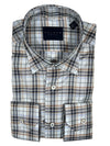 CALDER CARMEL MEN'S WINDOWPANE PLAID SHIRT - NAVY/LIGHT BLUE