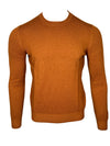BUTTON DOWN VINTAGE WOOL/CASHMERE CREW SWEATER - ORANGE
