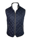 WATERVILLE WOOL FLANNEL HERRINGBONE VEST - NAVY