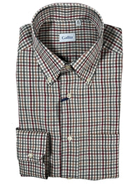 GALLIA MEN'S SHIRT - RED/GREY CHECK