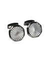 TATEOSSIAN CUFF LINKS - WHITE MOTHER OF PEARL SUNBURST