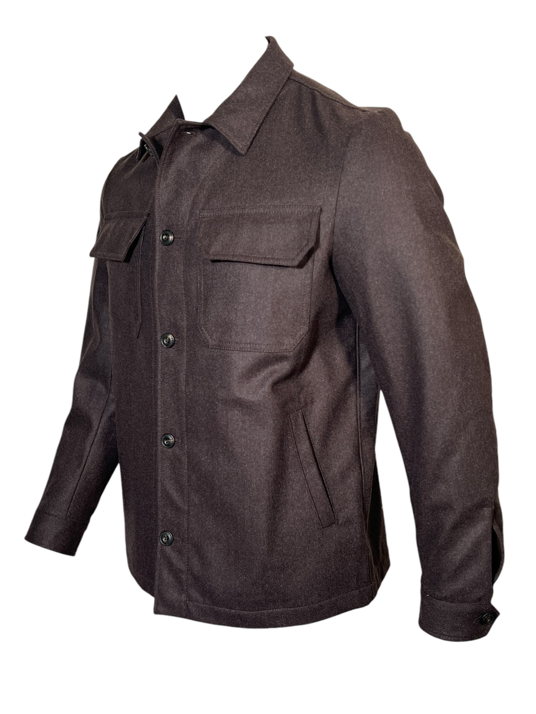 L.B.M. 1911 WOOL OVERSHIRT JACKET - DARK BROWN – Button Down SF
