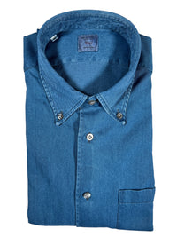 MAZZARELLI DENIM SPORT SHIRT - DARK BLUE