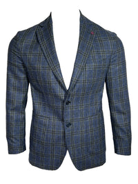 SARTORIA PARTENOPEA SPORT COAT - NAVY/OLIVE PLAID