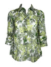CAMICETTASNOB FLORAL BLOUSE - GREEN & WHITE