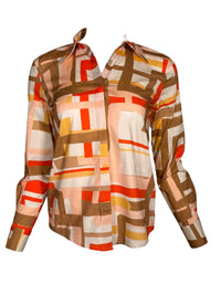 ANNA MARIA PALETTI BLOUSE - ORANGE PRINT