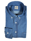 GIANGI NAPOLI MEN'S DENIM SHIRT - DOUBLE STONE WASH BLUE