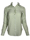 GIANGI NAPOLI WOMEN'S SHIRT - GREEN STRIPE