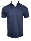 BUTTON DOWN MEN'S TECH PIQUE POLO - SOLID NAVY