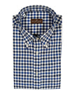 BUTTON DOWN SPORT SHIRT - NAVY/BLUE GINGHAM