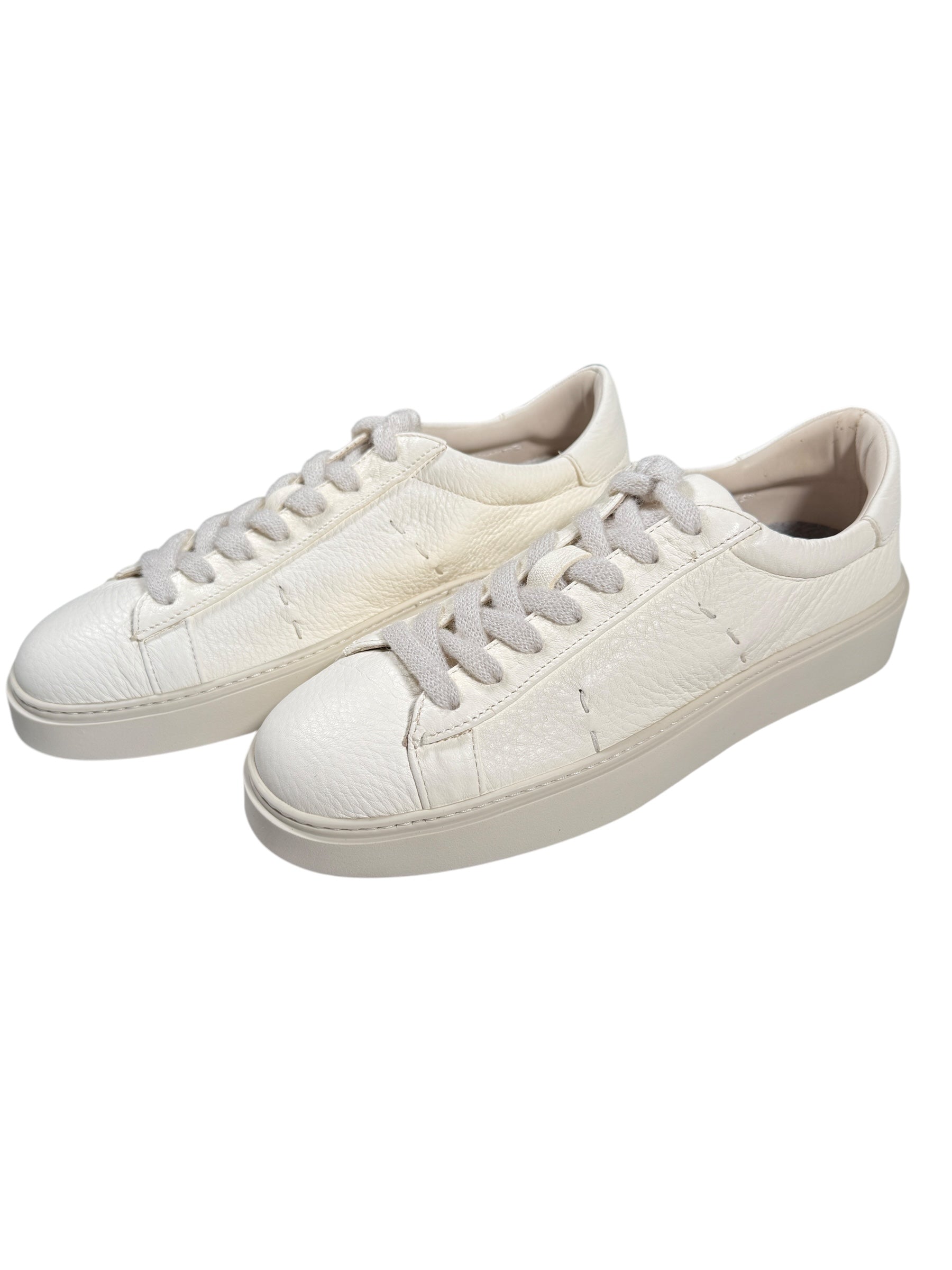 ELEVENTY DEER SKIN LOW TOP SNEAKER - WHITE