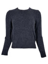 ANNECLAIRE WOOL/CASHMERE CREW SWEATER - BLUE