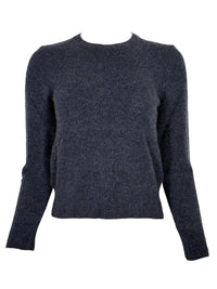 ANNECLAIRE WOOL/CASHMERE CREW SWEATER - BLUE