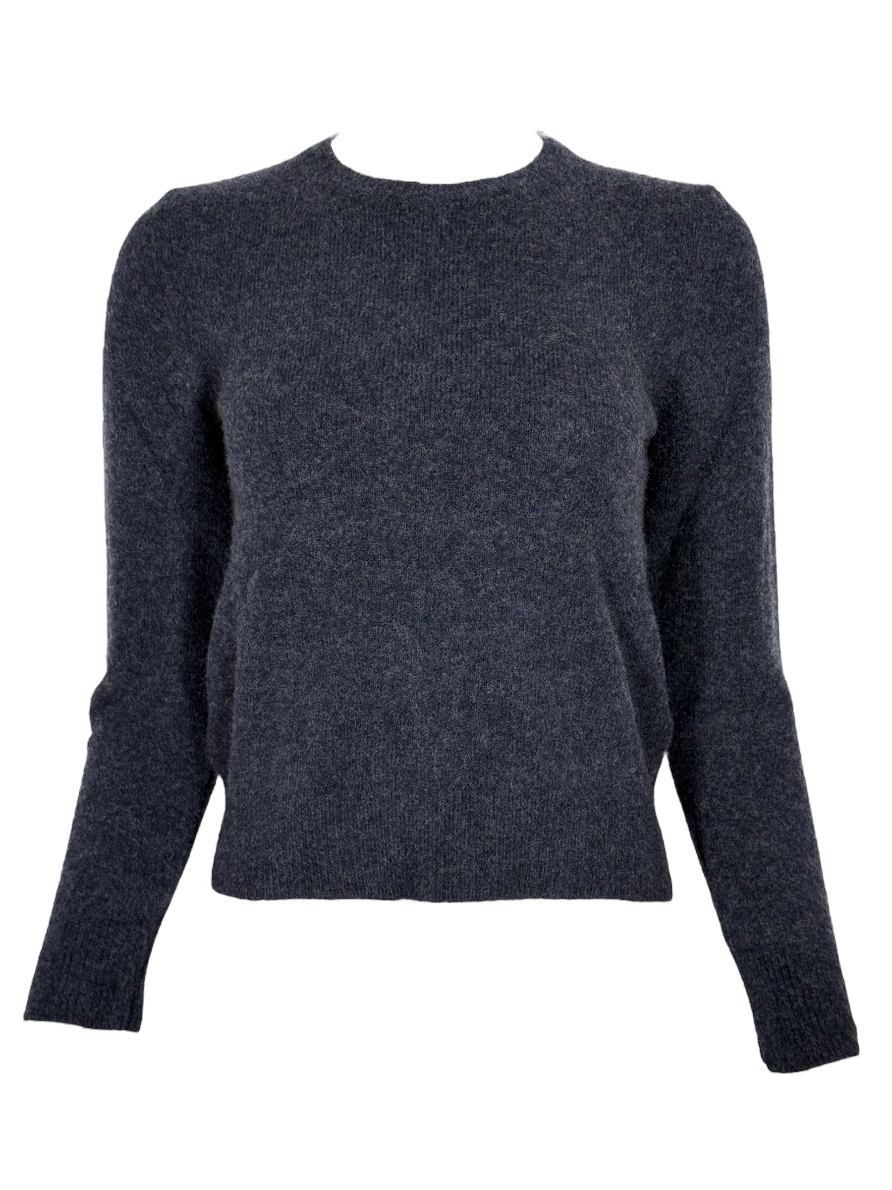 ANNECLAIRE WOOL/CASHMERE CREW SWEATER - BLUE