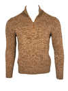 SETTEFILI CASHMERE - 4 PLY QUARTER ZIP MEN'S SWEATER - BROWN/GREY MIX