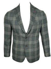 SARTORIA PARTENOPEA SPORT COAT - OLIVE CHECK PLAID