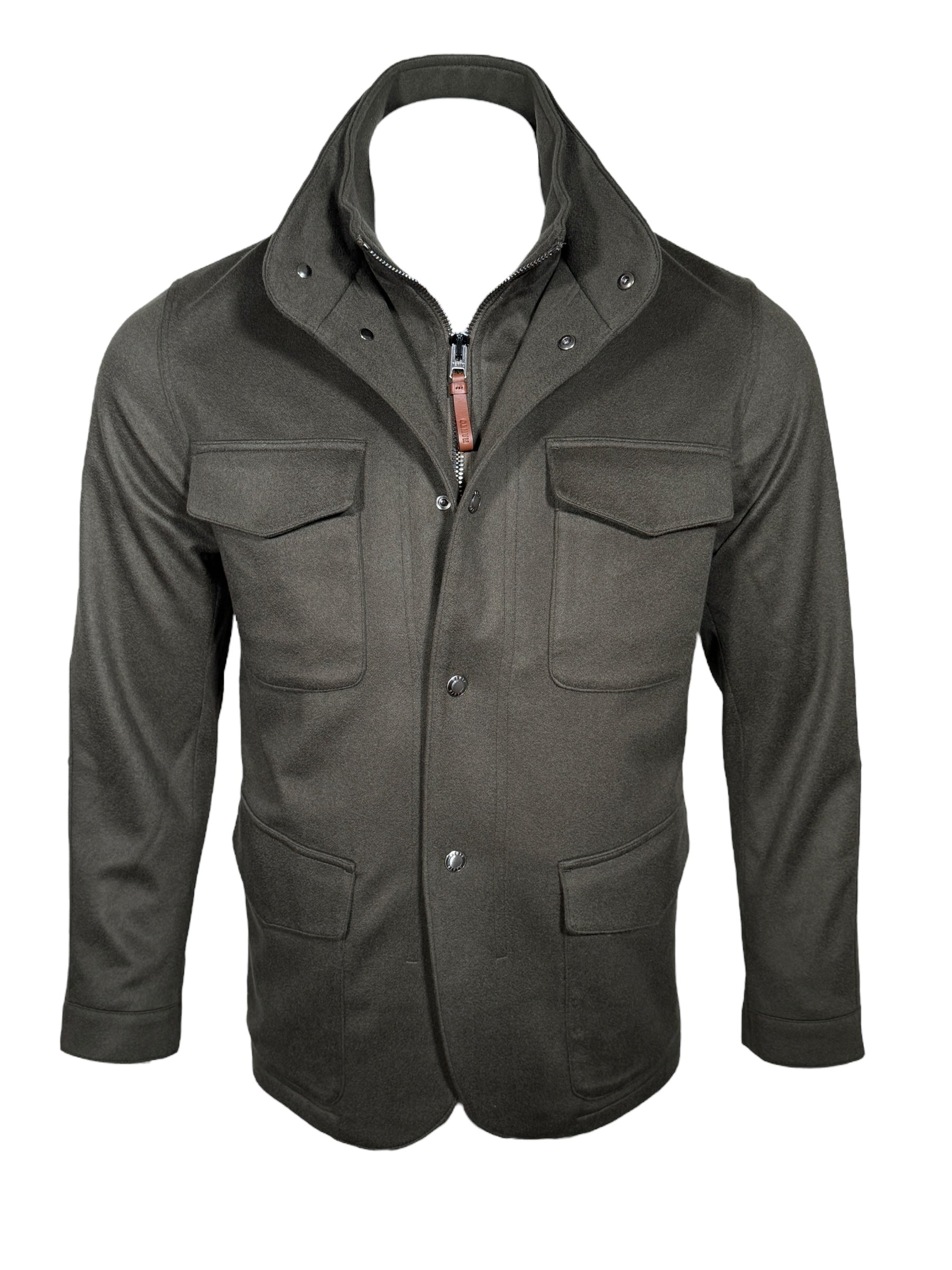 MANTO STORM SYSTEM CASHMERE FIELD COAT - DEEP GREEN