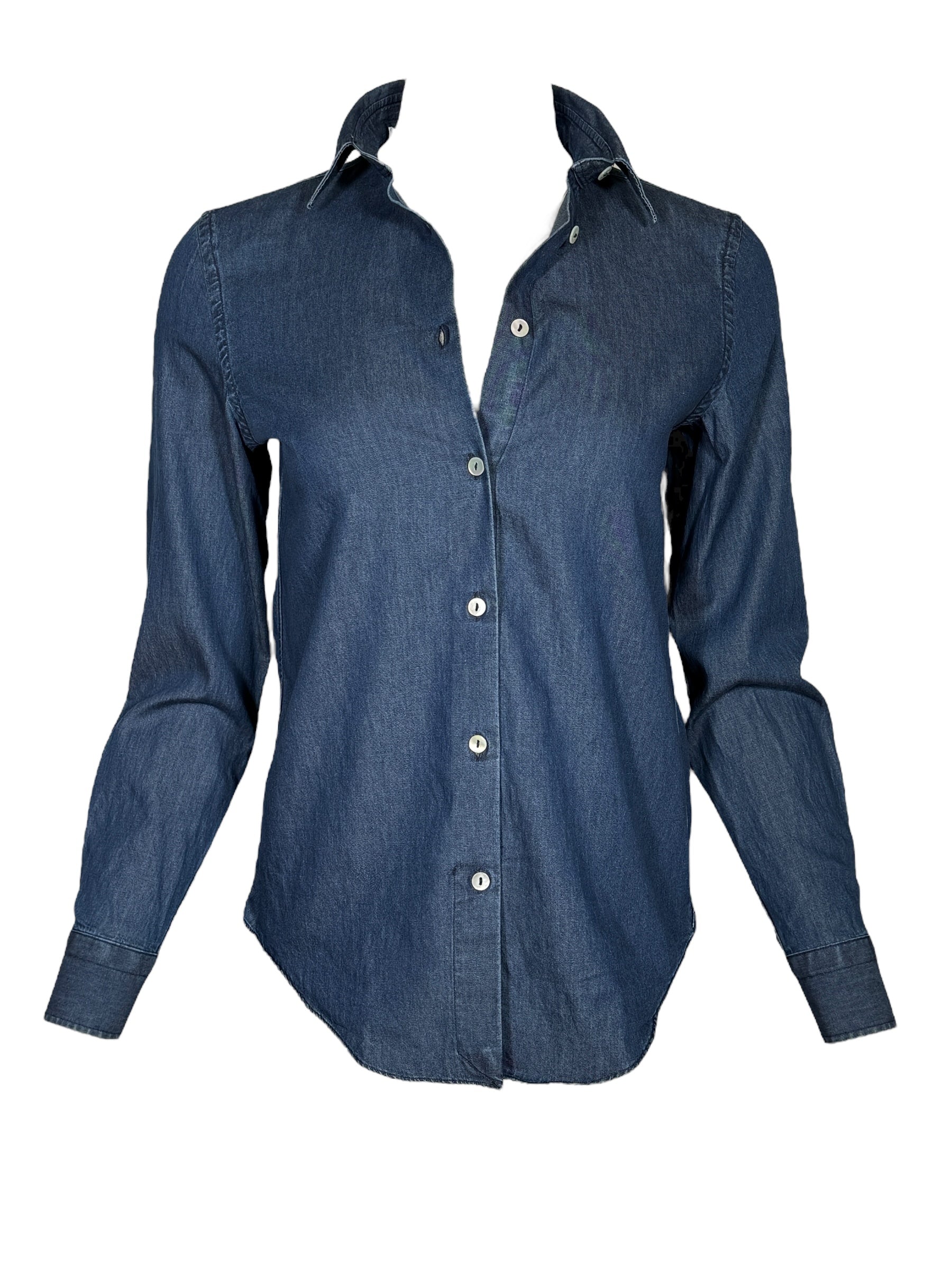 GIANGI NAPOLI WOMEN'S CATY DENIM SHIRT - DARK BLUE WASH