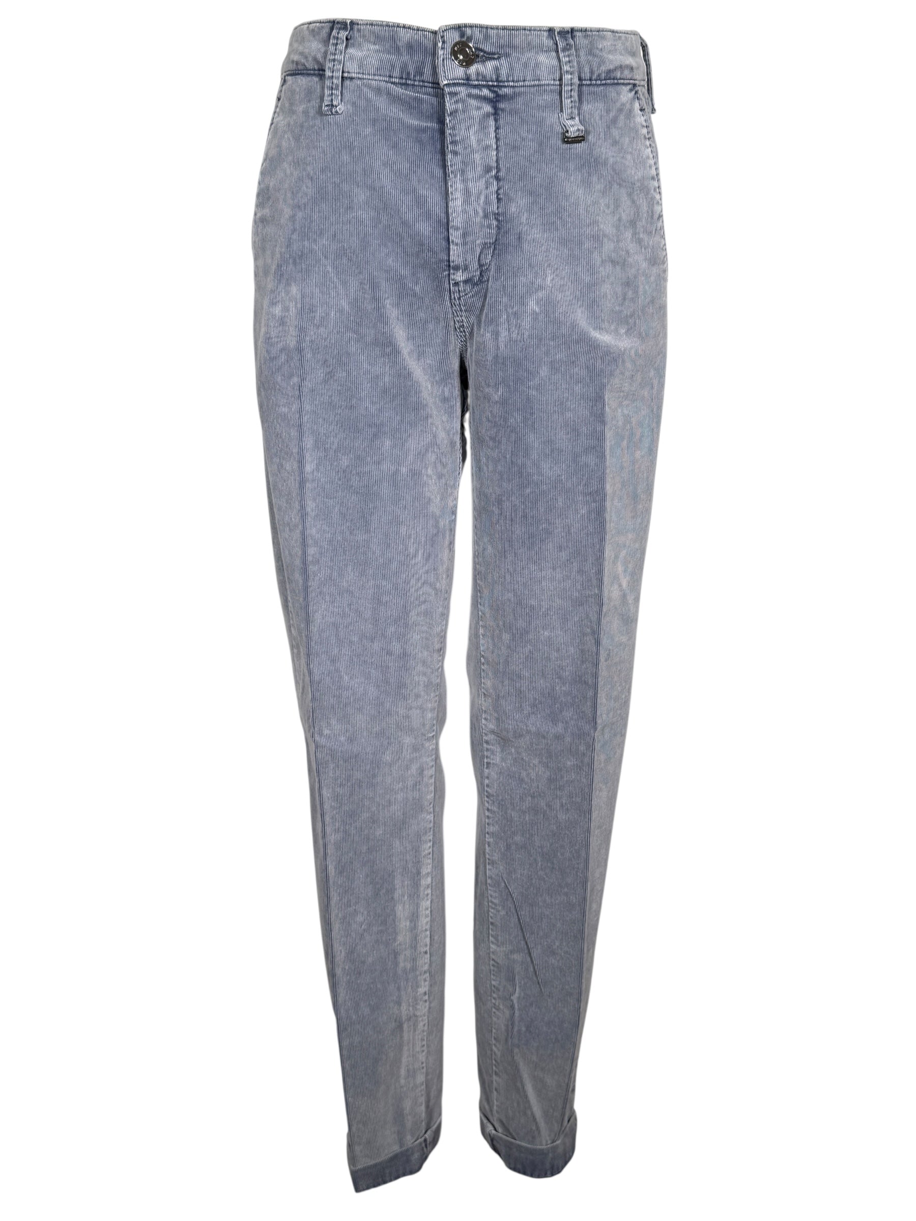 MAC WOMEN'S CHINO TURN UP CORDUROY PANT - CAPRI BLUE