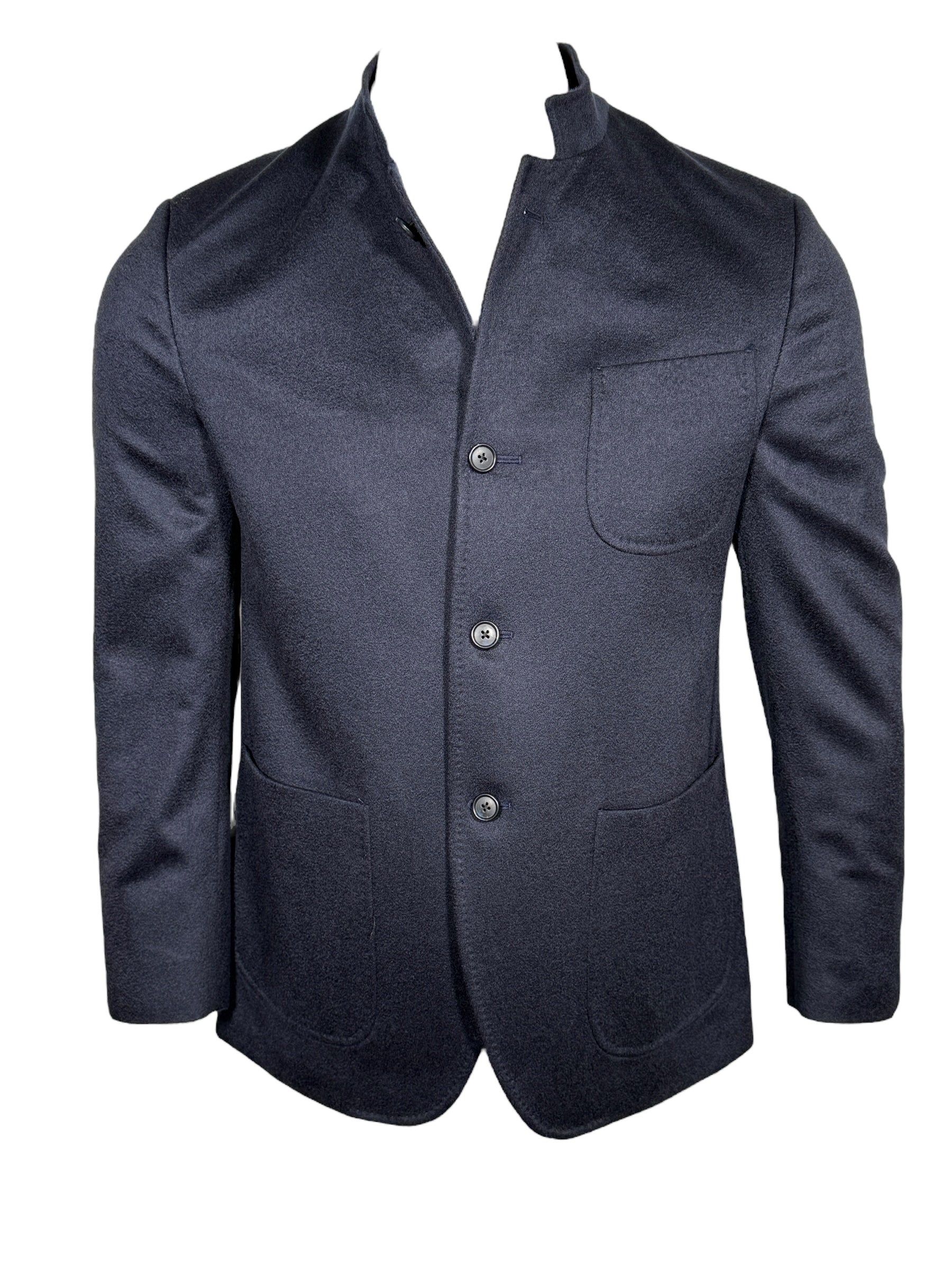 OARS & OLD IVY CASHMERE JACKET - NAVY