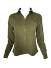 CAMICETTASNOB SOLID BABY CORDUROY BLOUSE - KHAKI