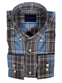 CALDER CARMEL MEN'S SHIRT - DENIM TWILL PLAID
