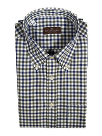 BUTTON DOWN SPORT SHIRT - NAVY/GREEN CHECK