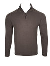 FLY3 REVERSIBLE 1/4 ZIP SWEATER - BROWN