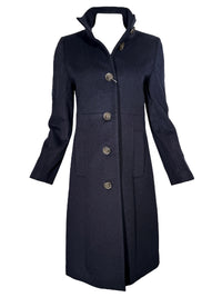 SAND COPENHAGEN CASHMERE BLEND PARKER COAT - NAVY