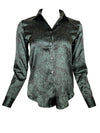 AMINA RUBINACCI ANIMAL PRINT SILK BLOUSE - MALACHITE