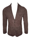 STEWART SUEDE BLAZER - DARK BROWN