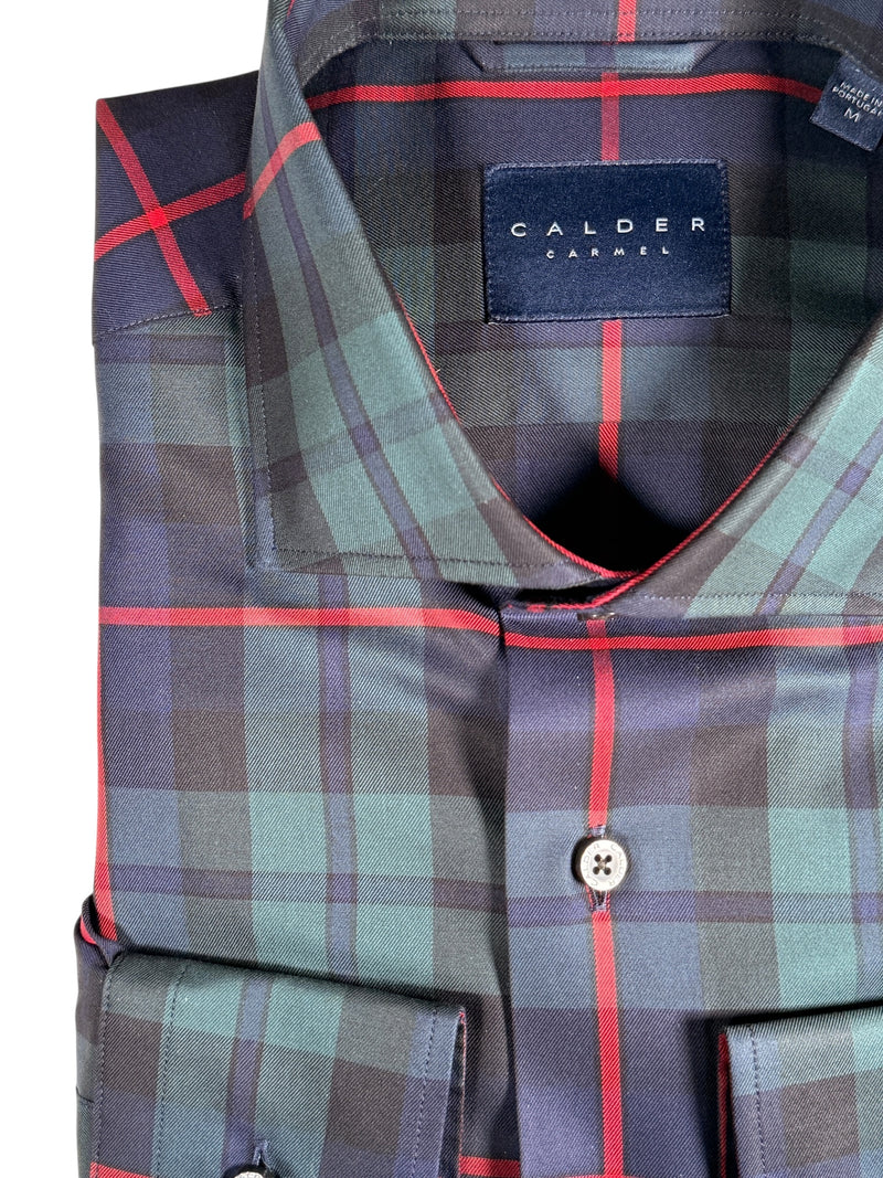 CALDER CARMEL MEN'S SHIRT - FOREST TARTAN PLAID