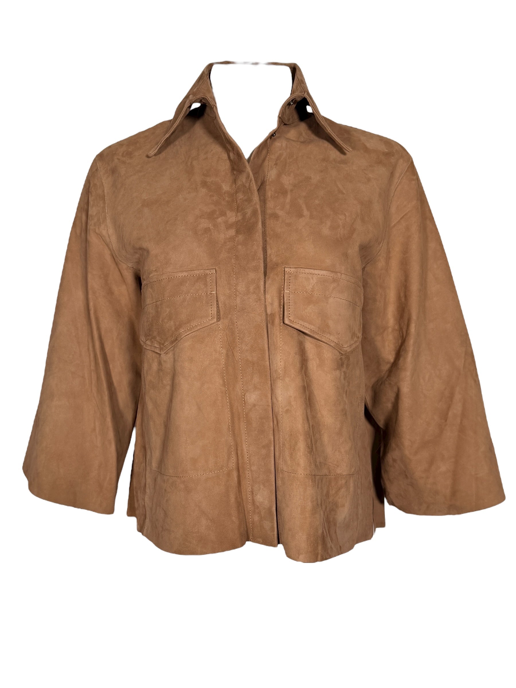 GRENN PILOT WOMEN'S SUEDE JACKET - TAN