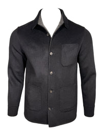 MANTO DOUBLE FACE CASHMERE CHORE JACKET - DEEP NAVY